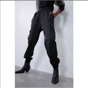 Zara satin cargo pants